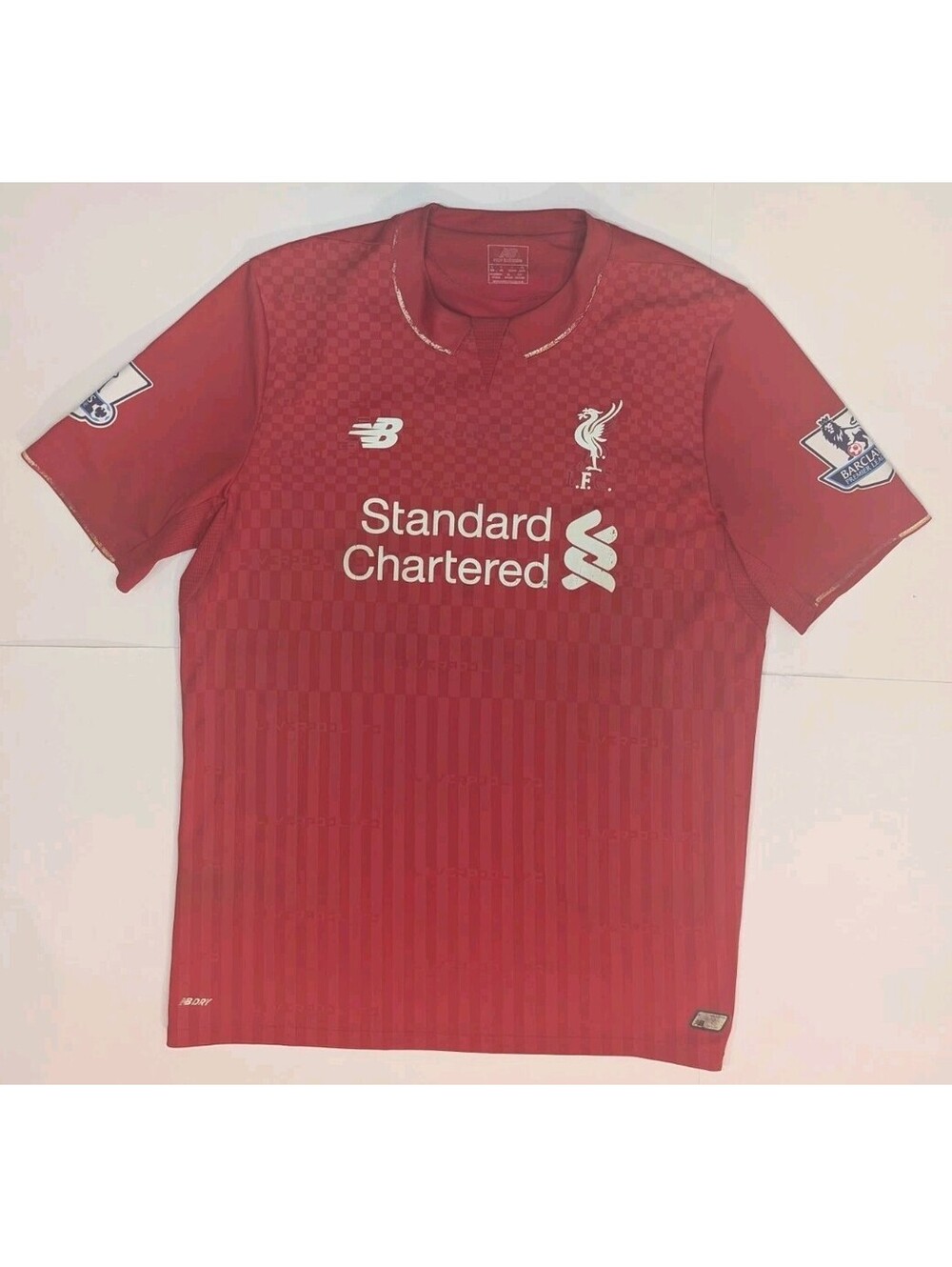 Liverpool 2015-16 Home Kit Shirt Jersey New Balance WSTM542 Mens Large Barclays